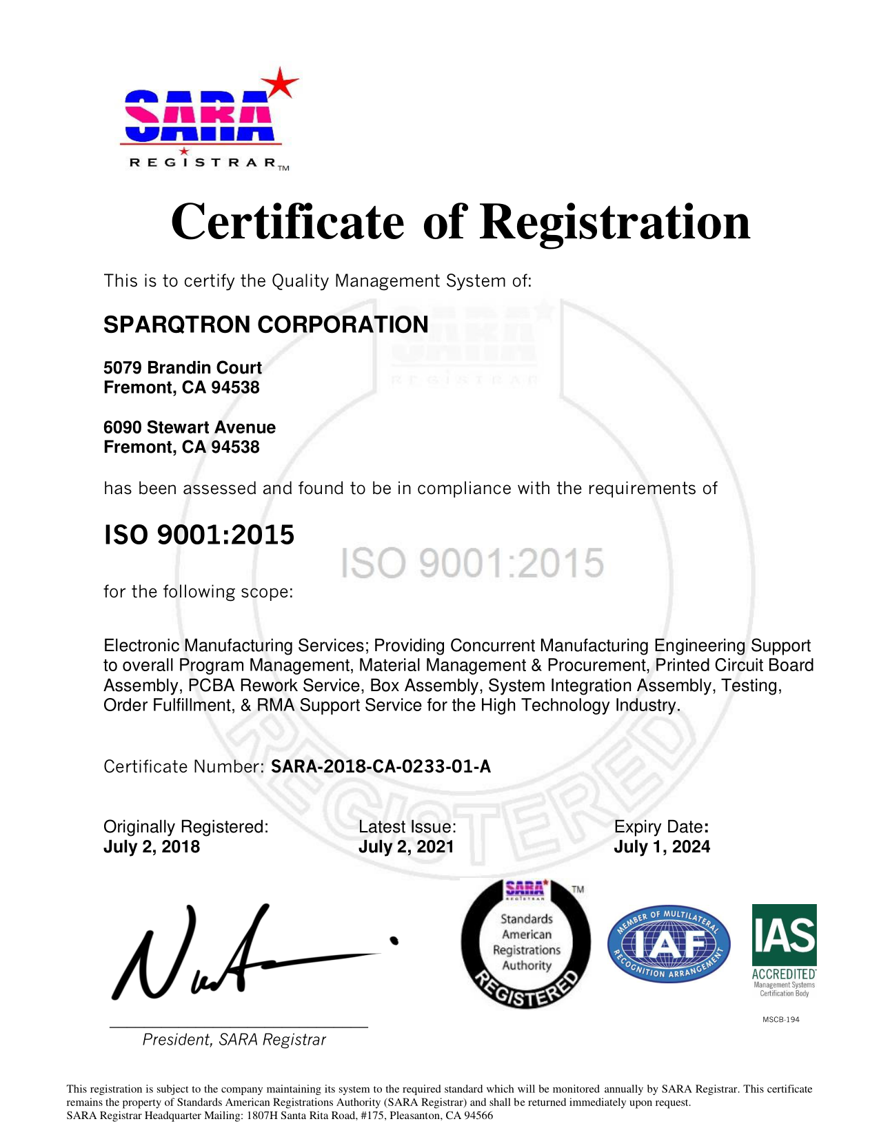 P1-Quality Commitment, ISO 9001 & 13485 Certified